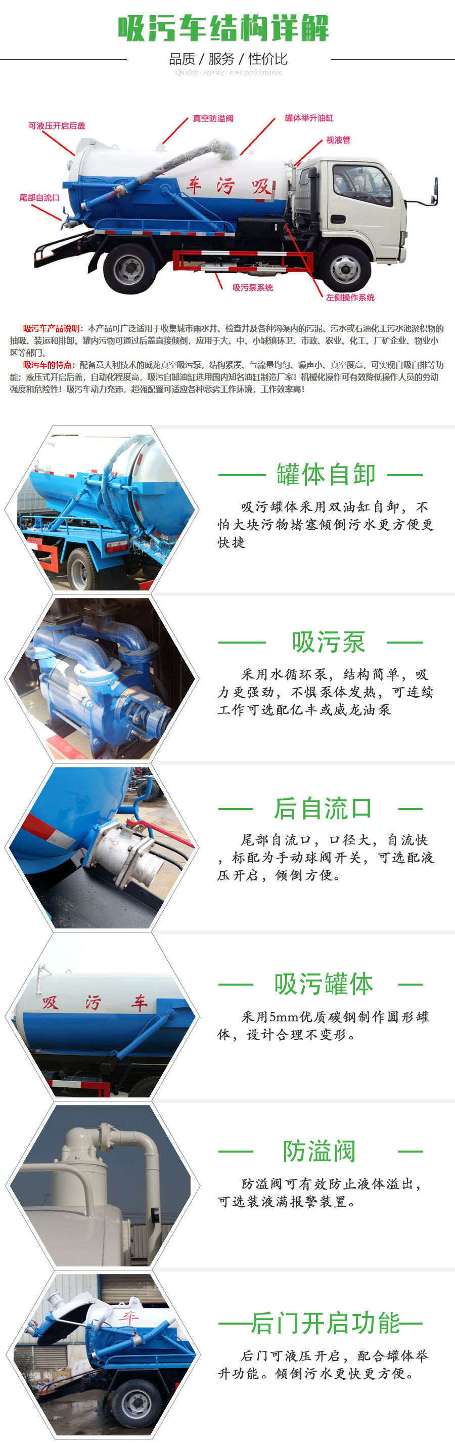 国六大多利卡 8方 吸污车